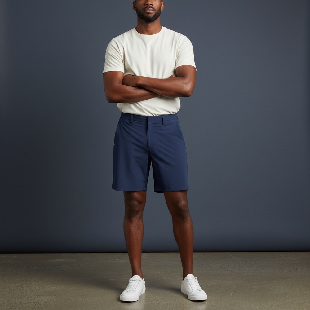 MYLES Standard Shorts Navy Blue Men's Size‎ L Athletic Performance Casual
